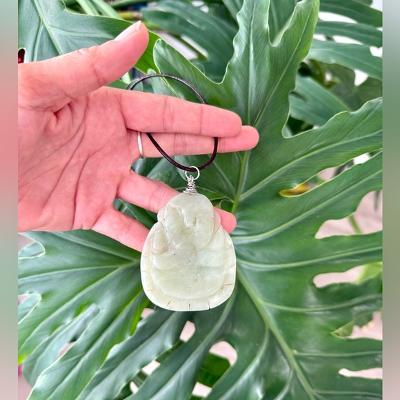 Jewelry - Serpentine Buddha Pendant with Cord – Healing & Spiritual Growth